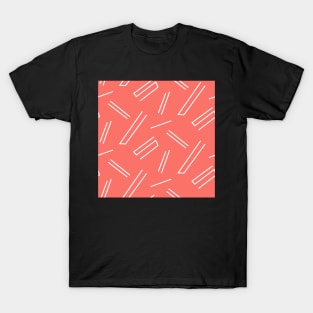 Coral abstract lines T-Shirt